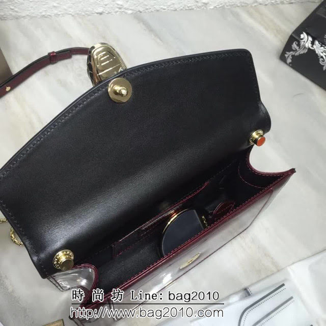 BVLGARI寶格麗 漆皮系列 時尚百搭 單層單鏈 單肩斜挎包 39174 FYD1381